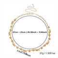 Simple Gold Plated Starfish Shell Waist Chain 8ZA6JBC106L