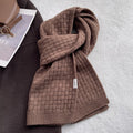 Classic Solid Color Plaid Knit Warm Scarf 6W6NSC79