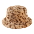 Simple Leopard Print Fluffy Plush Bucket Hat 6W6HAT823