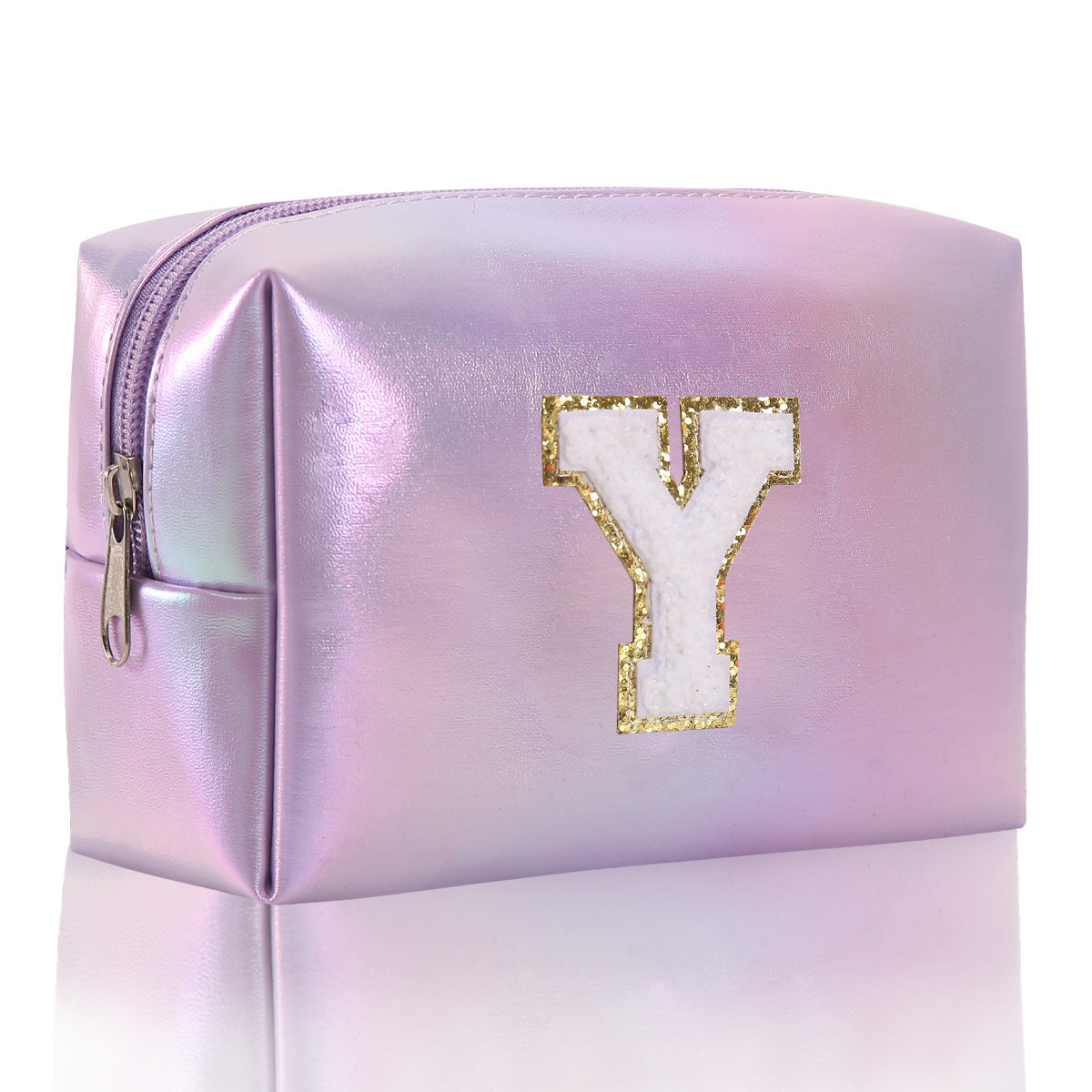 Simple Initial Letter Embroidered Portable Makeup Bag 6S10BOB1037