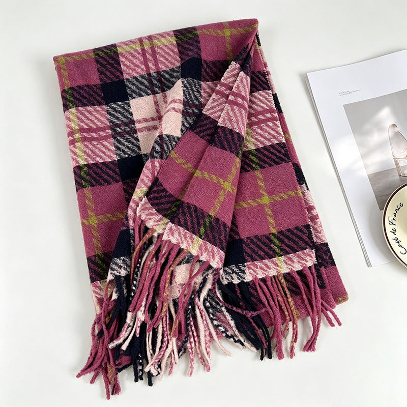 Tartan Plaid Tassel Scarf - DippedShop Wholesale - #2211