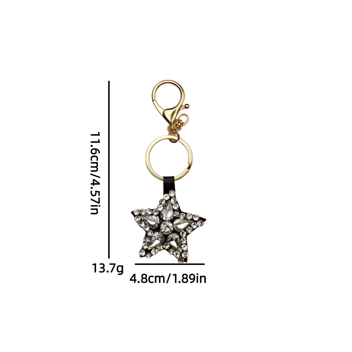 Vintage Rhinestones Cross Pendant Keychain Bag Charm 6W10BBC820