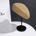 Simple Hollow Out Crochet Thin Beret Hat MK2CK6W6HAT65