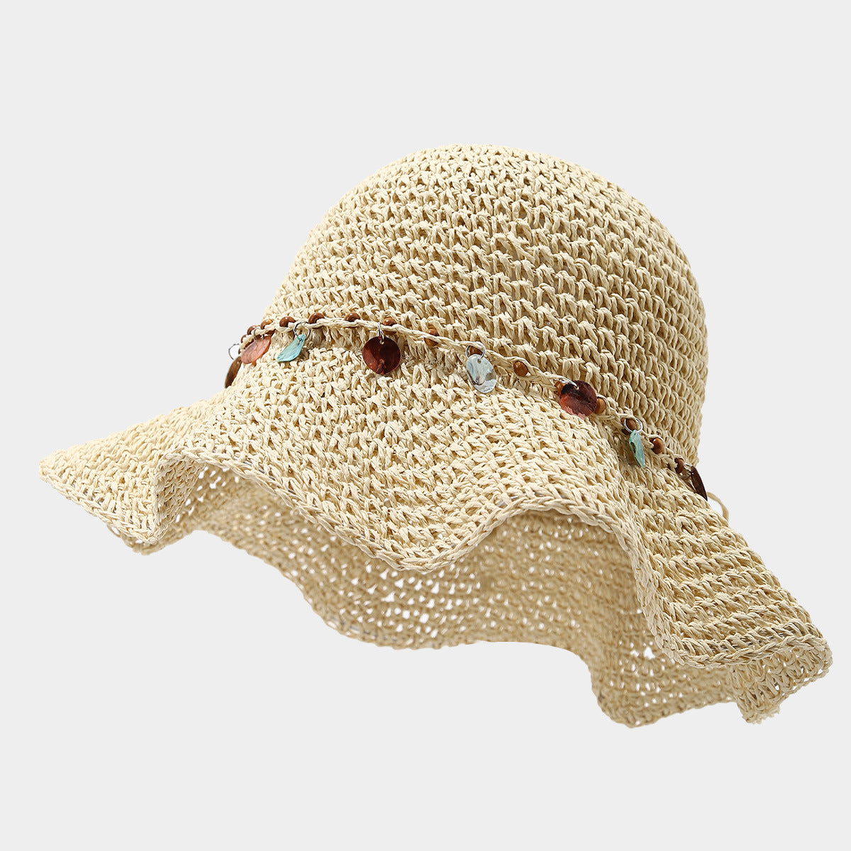 Boho Straw Sun Hat - DippedShop Wholesale - #7475