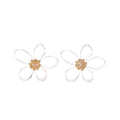 Transparent Floral Stud Earrings - DippedShop Wholesale - #2275