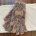 Plush Bowknot Warm Gloves - DippedShop Wholesale - #7491