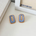 Stylish Hollow Out Rectangle Acrylic Drop Earrings 6W6JER615