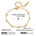 Simple Gola Plated Cubic Zirconia Chain Bracelet 6W6JBR461