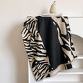Reversible Jacquard Tassel Scarf - DippedShop Wholesale - #6227