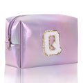 Simple Initial Letter Embroidered Portable Makeup Bag 6S10BOB1037