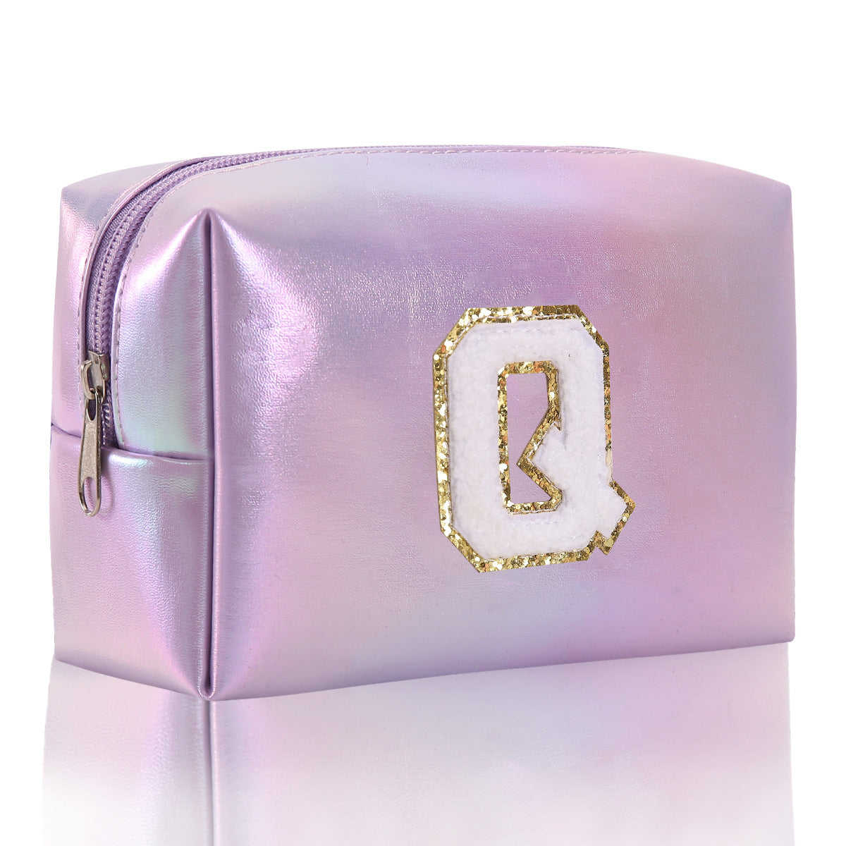 Simple Initial Letter Embroidered Portable Makeup Bag 6S10BOB1037