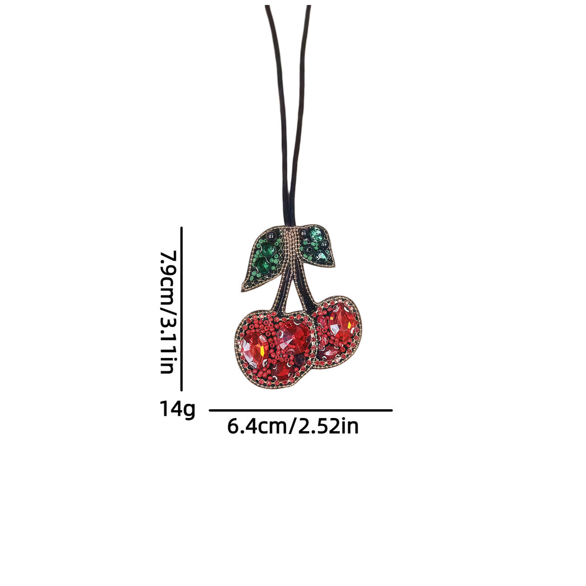 Fresh Handmade Beads Cherry Pendant Bag Charm 6W10BBC801