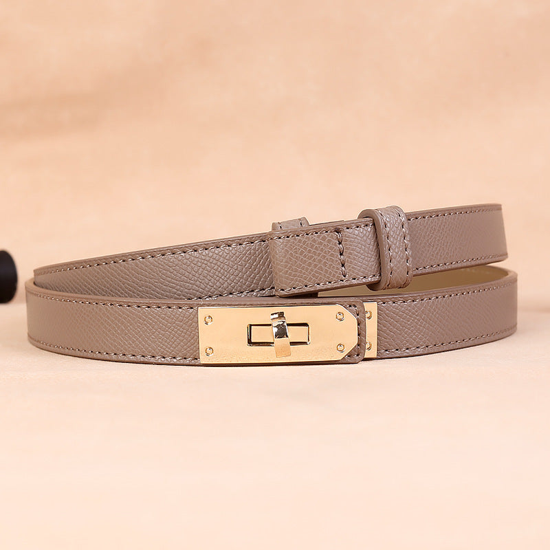 Elegant Skinny Dress Belt Leather Waist Belt 6W6JBT157