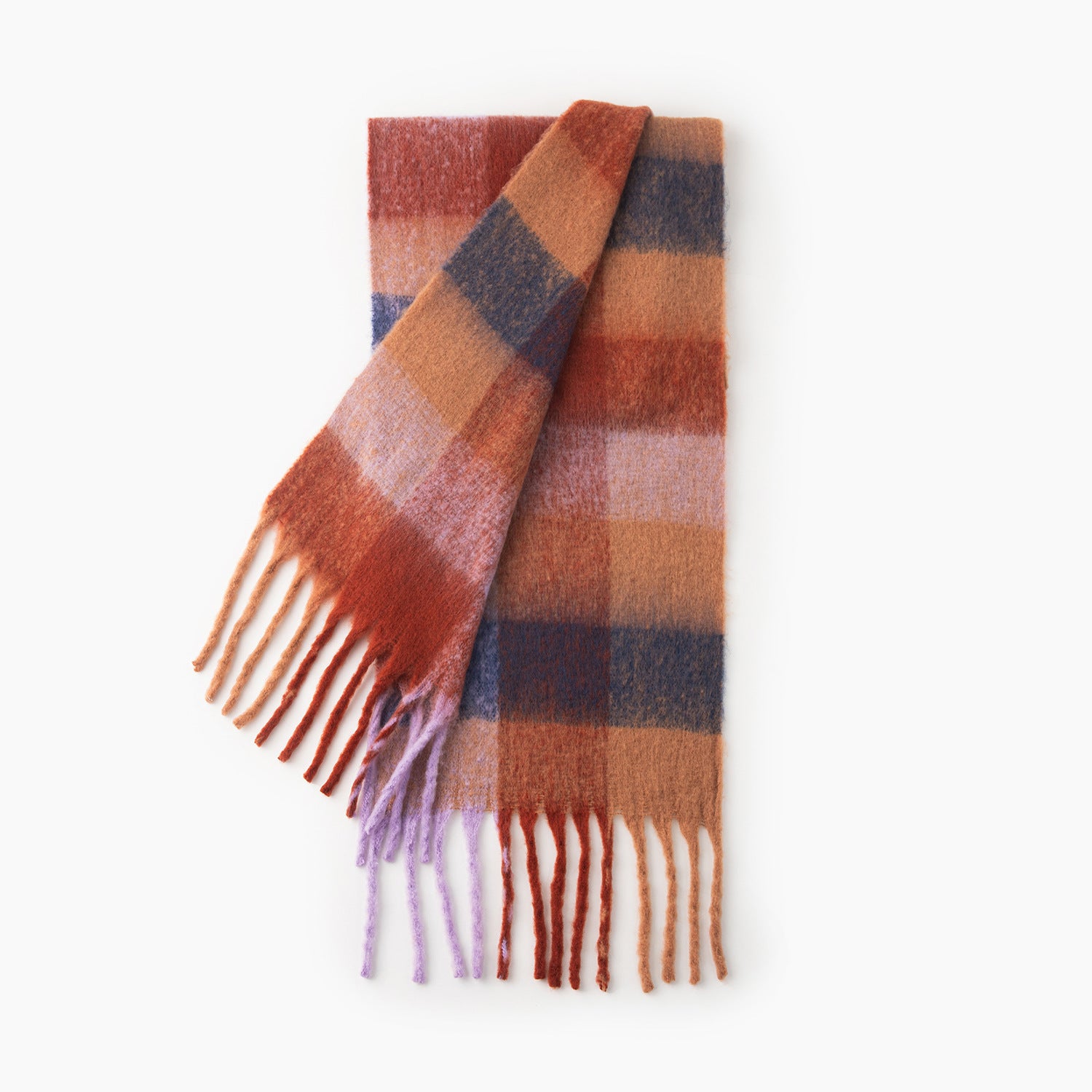 Colorful Plaid Tassel Warm Scarf 6W6NSW275