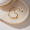 Chunky Gold Plated Cubic Zirconia Chain Bracelet 6W6JBR359