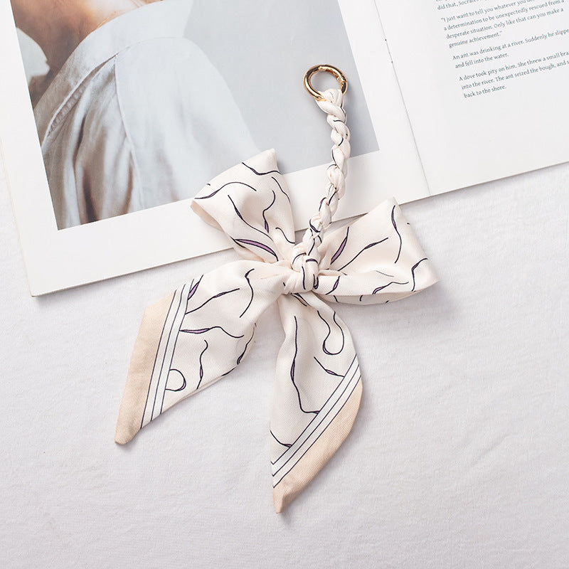Elegant Satin Scarf Bow Bag Charms DP25D678