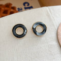 Fashion Hollow Out Resin Round Stud Earrings 6W6JER558
