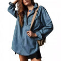 Trendy Polo Denim Top - DippedShop Wholesale - #8131