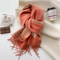 Reversible Fringe Scarf - DippedShop Wholesale - #0195