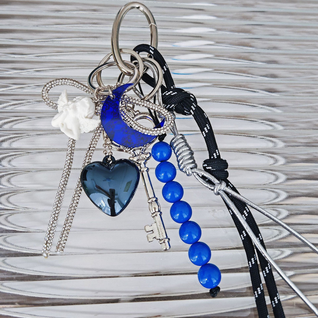 Color Block Beads Keychain Bag Charms DP25B557