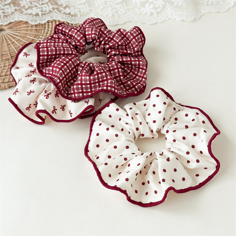 Plaid Polka Dot Scrunchie - DippedShop Wholesale - #6899