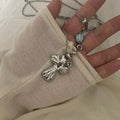 Boho Style Corss Flower Pendant Chain Necklace 6W6JNC416L