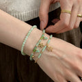 Fresh Starfish Shell Pendnat Beaded Chain Bracelets 6W6JBR496