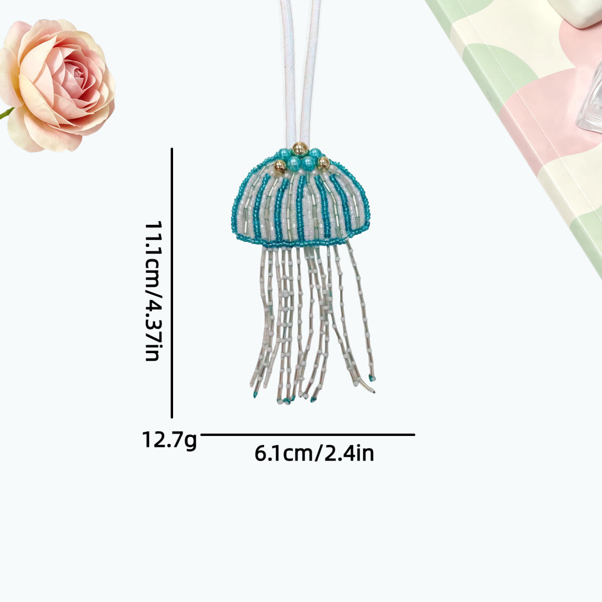 Creative Handmade Beads Jellyfish Bag Charm 6W10BBC799
