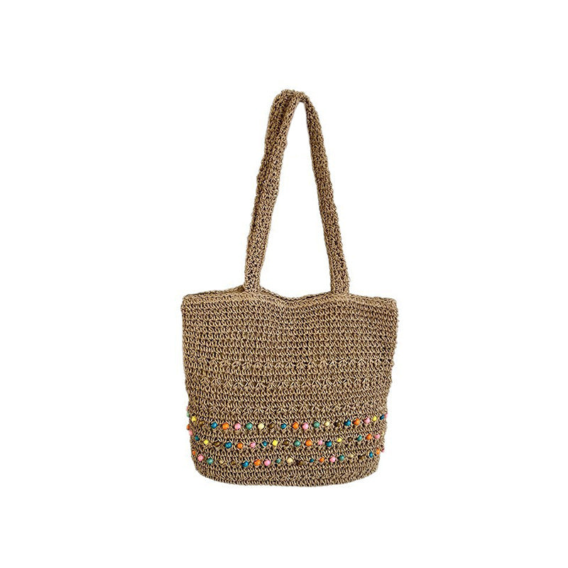 Large Woven Commuter Handbag - DippedShop Wholesale - #4403