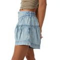 Ruffle Button Denim Shorts - DippedShop Wholesale - #9651
