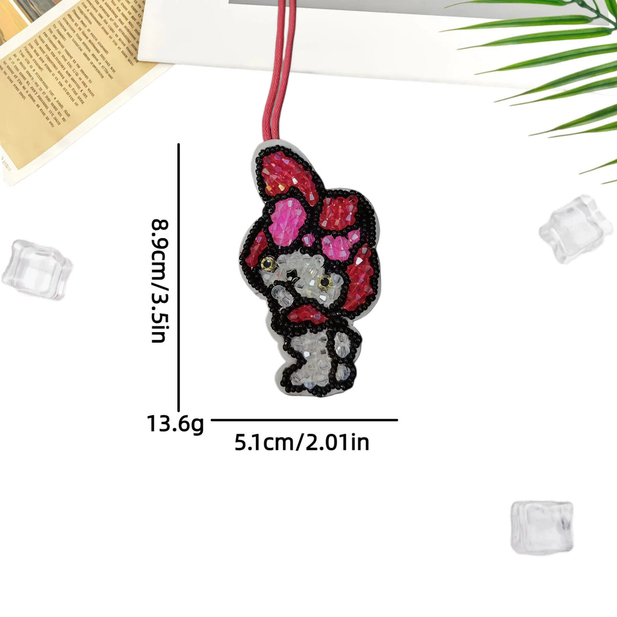 Cute Cartoon Rhinestones Horse Pendant Bag Charm 6W10BBC803