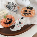 Cute Pumpkin Ghost Halloween Hair Claw 6W6HCP1323