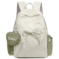 Sweet Solid Color Bowknot Large Capacity Backpack 6S10BBG1449