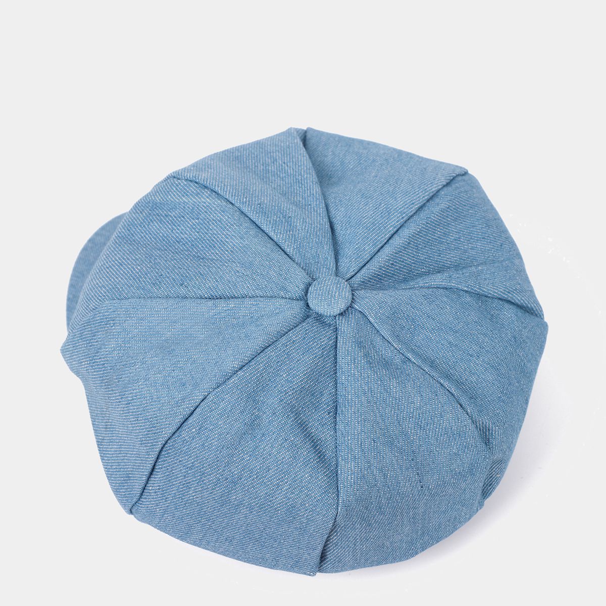 Vintage Denim Newsboy Cap Octagonal Baker Boy Hat MK2BW6W6HAT105