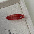 Plaid Heart Hair Clip - DippedShop Wholesale - #1139