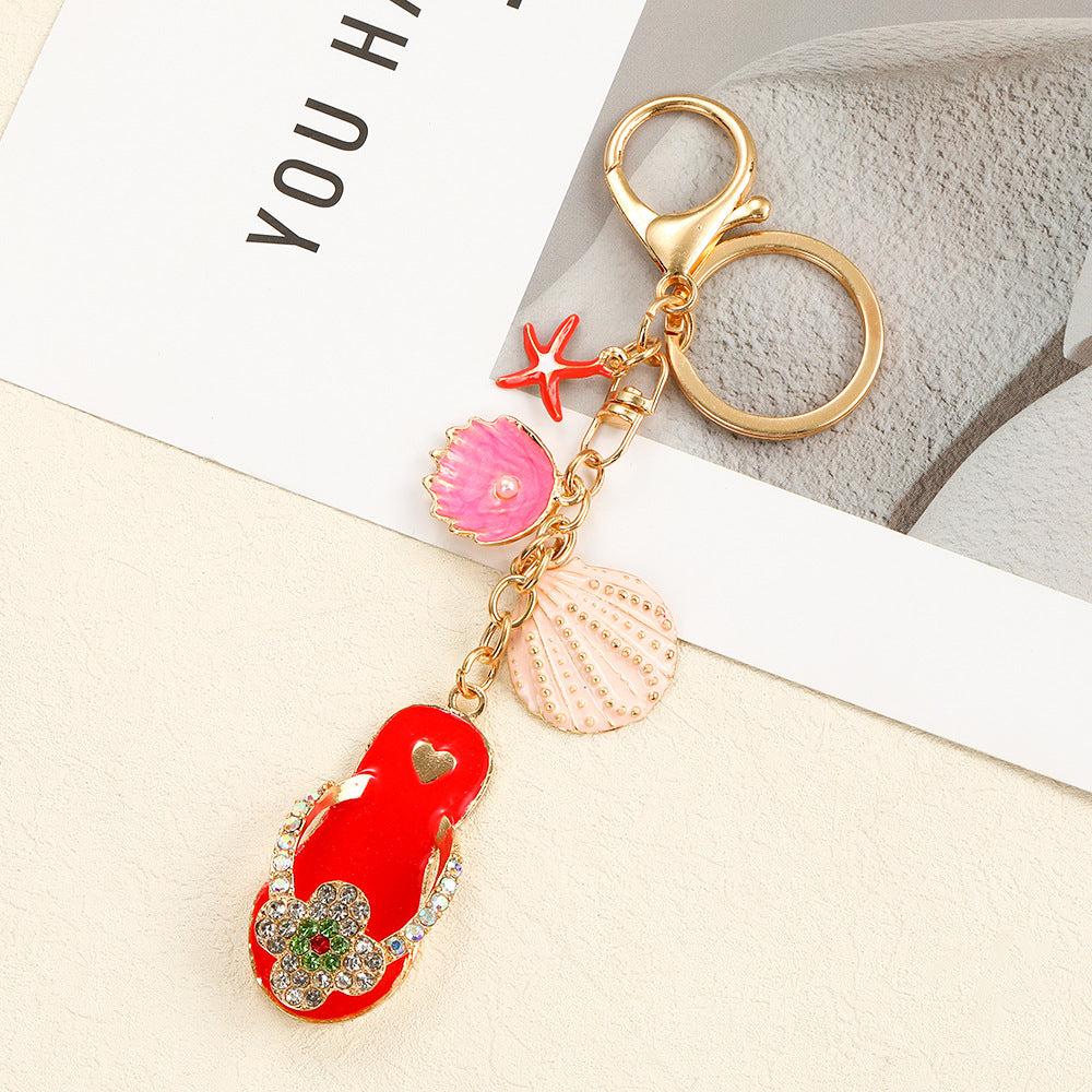 Slipper Shell Pendant Bag Charm - DippedShop Wholesale - #9107