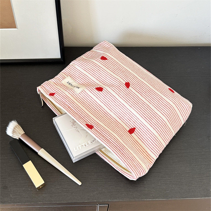 Striped Color Block Makeup Bag - DippedShop Wholesale - #2003