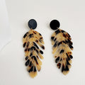 Minimalist Acrylic Leaf Tassel Earrings - DippedShop Wholesale - #4435