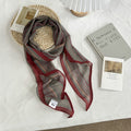 Vintage Floral Print Triangle Shape Silk Scarf MK2BLW6W6NSI52