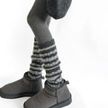 Striped Slouchy Mid-Calf Socks - DippedShop Wholesale - #3619