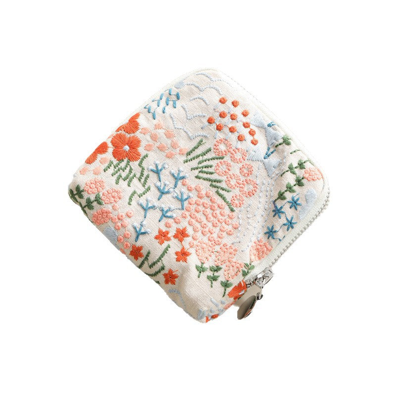 Vintage Floral Embroidery Square Coin - DippedShop Wholesale - #2947