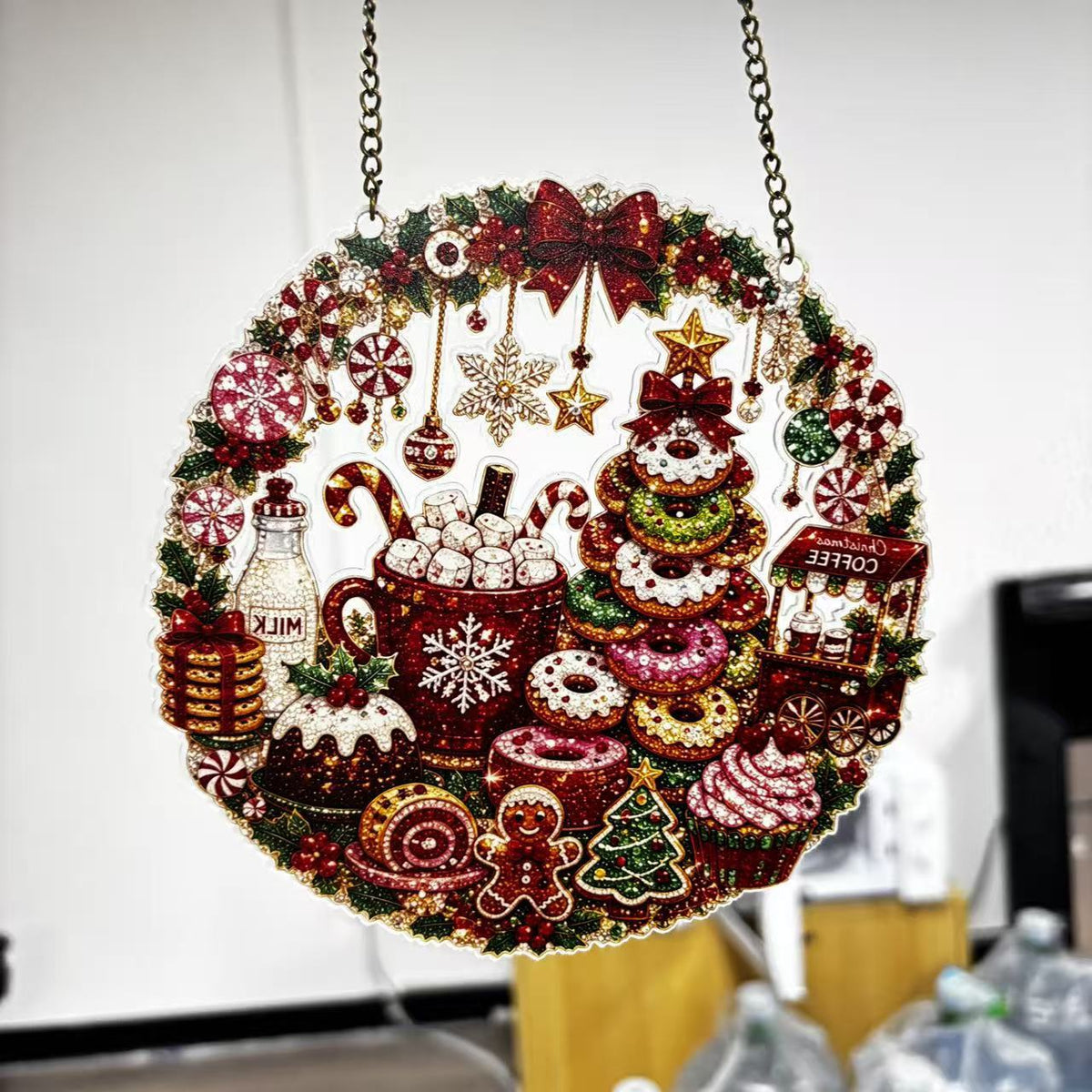 Sparkly Christmas Tree Diamond Painting Suncatcher 6H7HLS144
