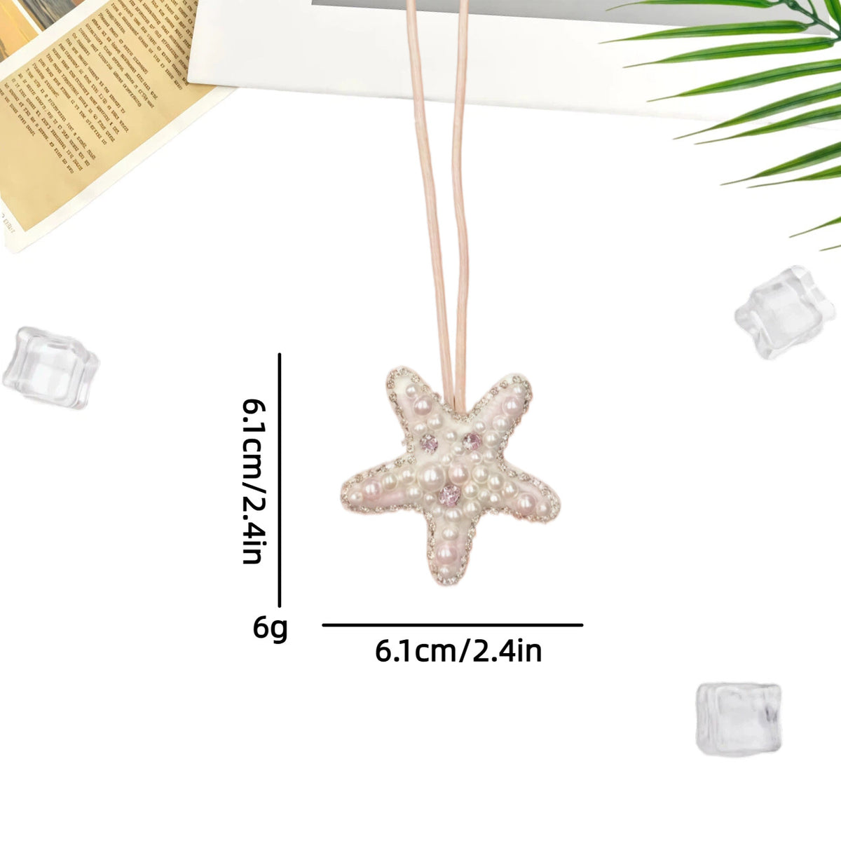 Stylish Rhinestones Beads Crab Pendant Keychain 6W10BBC794