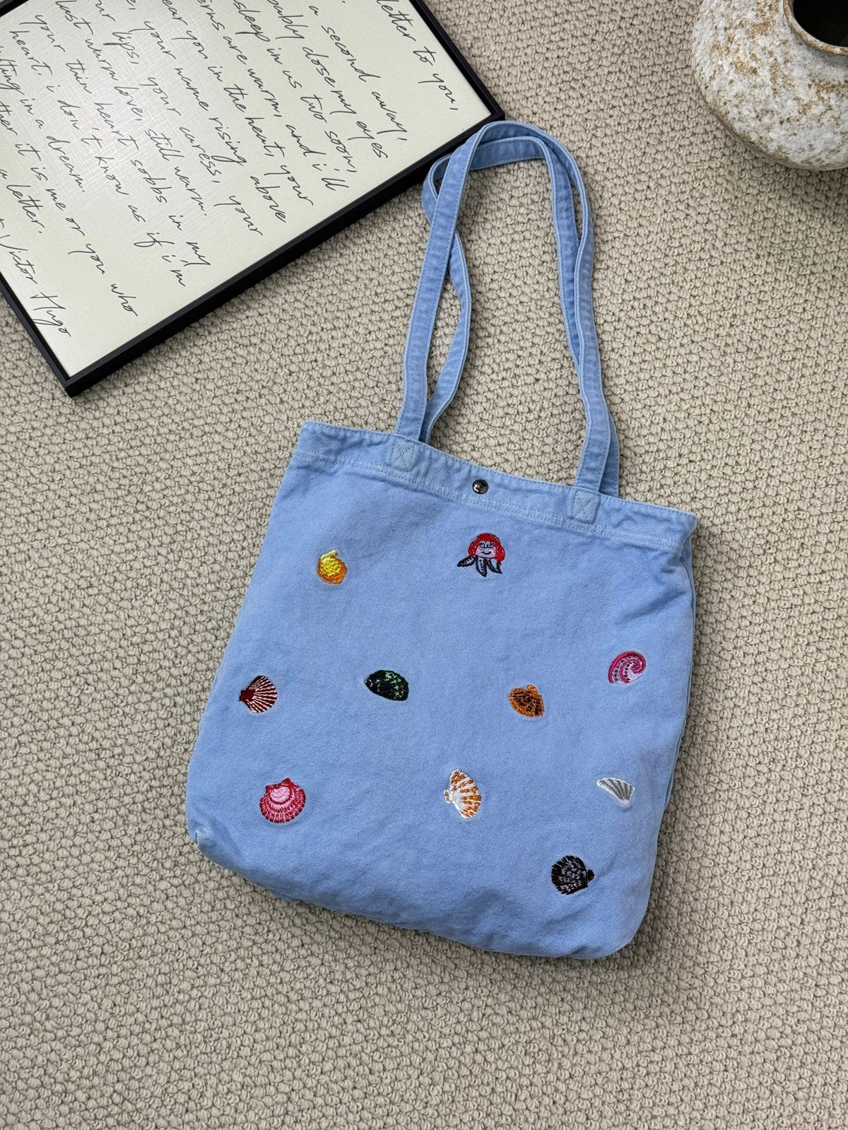 Cute Funny Animal Embroidery Lightweight Shoulder Bag 6W10BBG2501