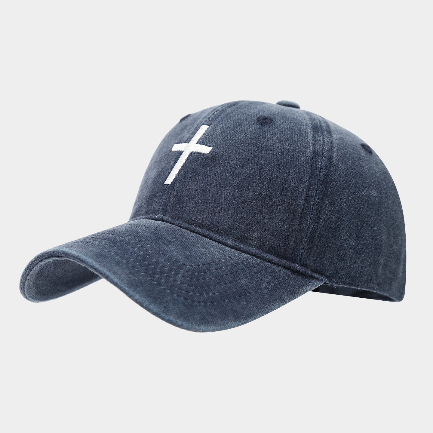Solid Cross Embroidery Baseball Cap - DippedShop Wholesale - #0227