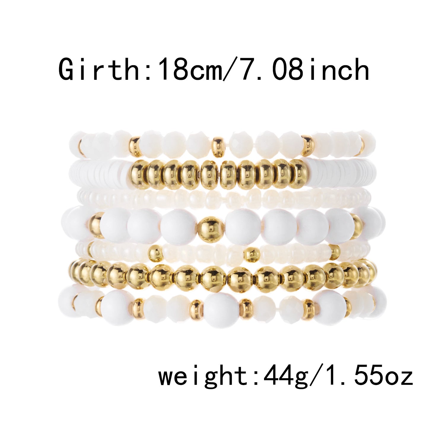 Retro Wooden Bead Strtchy Multi-Layer Bracelets 6W6JBR503