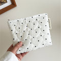 Cute Plaid Pattern Quilted Shell Makeup Bag MK2BW6S10BOB106