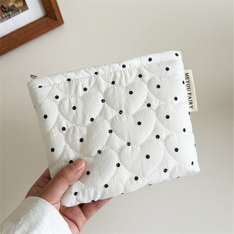 Cute Plaid Pattern Quilted Shell Makeup Bag MK2BW6S10BOB106