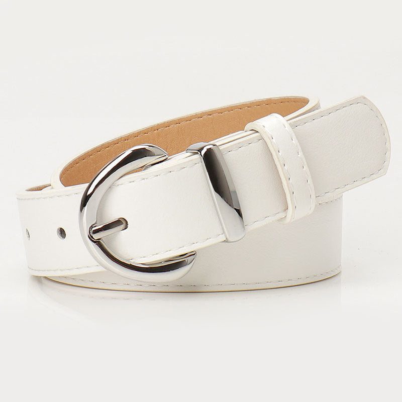 Minimalist Solid Color Skinny PU Leather Belt MK2LEEP6W6JBT46