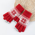 Flower Jacquard Knit Gloves - DippedShop Wholesale - #2947